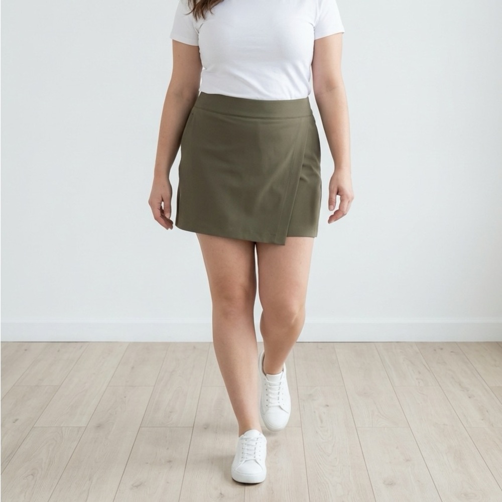 Frank & Oak Asymmetrical Skort NWT ♻️✨ Elevated Everyday Essential